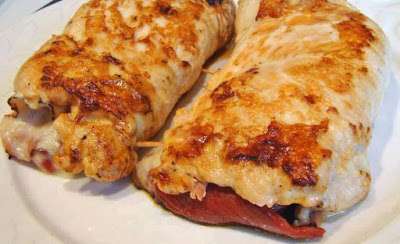 Chicken Breasts Stuffed With Ham and Cheese