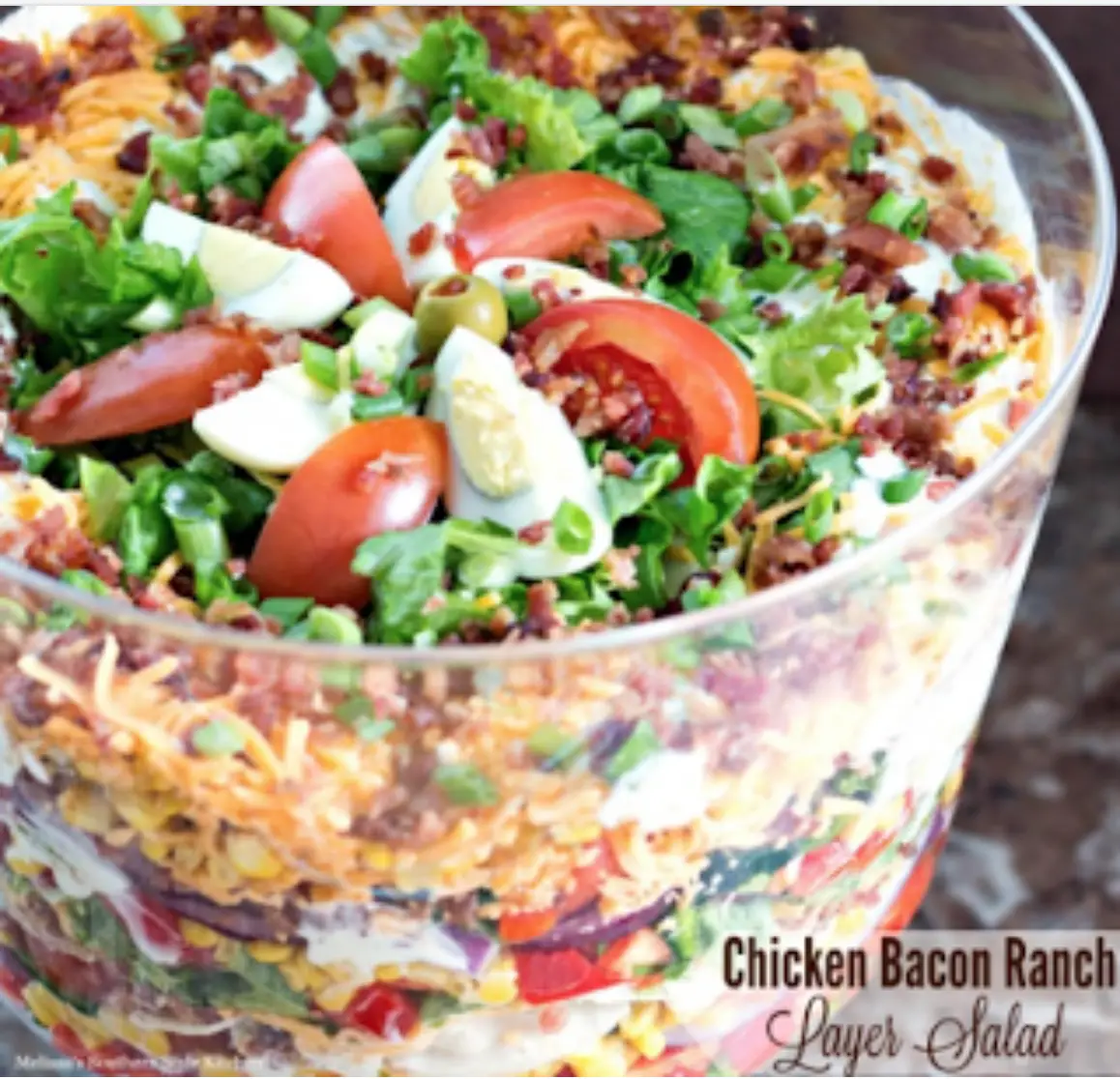 This CHICKEN BACON RANCH LAYER SALAD