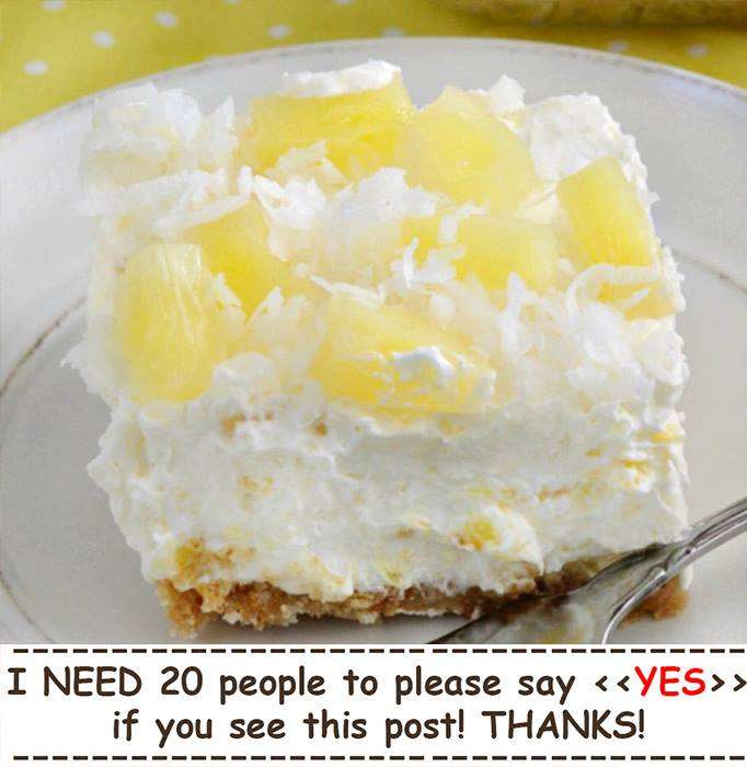 No Bake Pineapple Dream Dessert