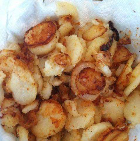Fried Potatoes And Onions,Tortoiseshell Tabby