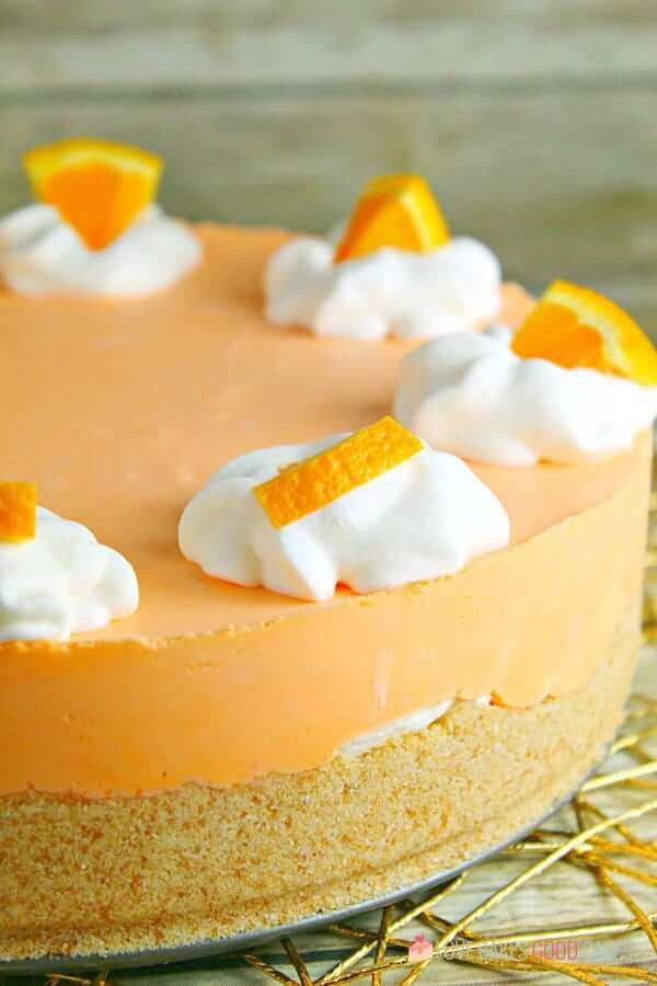 No Bake Orange Creamsicle Cheesecake